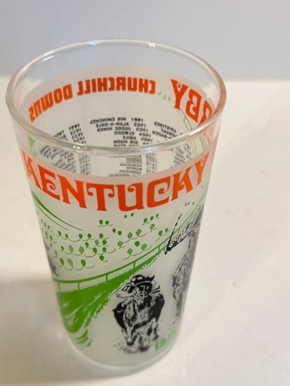 Vintage 1972 Kentucky Derby Mint Julep Glass Churchill Downs Barware